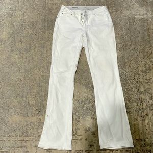Kenneth Cole Straight Leg White Jeans 29